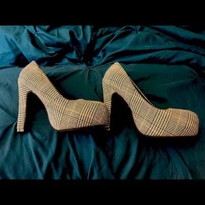Torrid plaid platform heels